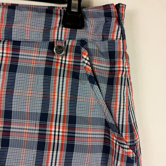 Golfino Womens Plaid Golf Skort With Pockets & Built-In Shorts Blue/Red Size 6 - Picture 6 of 8